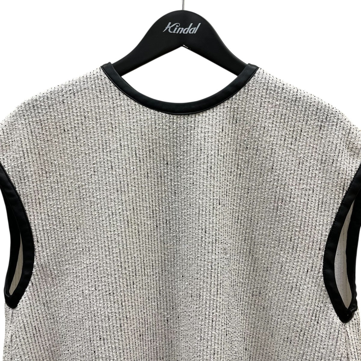 Drawer ノースリーブトップス　サイズ2 グレー STUDIOUS(ステュディオス) Tweedy Jersey TOPノースリーブ