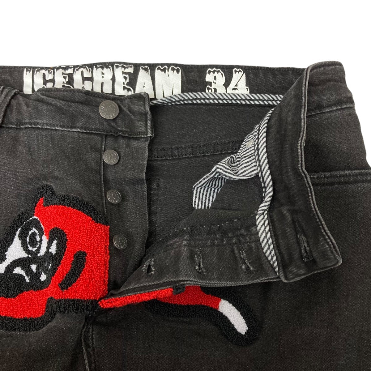 Ice Cream 22AW Running Dog Jean ’Black’ ランニングドッグデニムパンツ 古着・中古-4枚目のアイテム画像