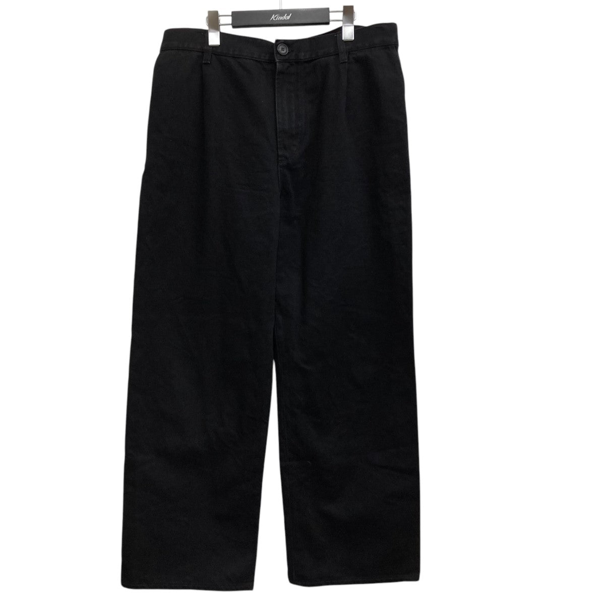 Cristaseya BLACK DENIM PLEATED TROUSERSデニムパンツ 古着・中古-1枚目のアイテム画像