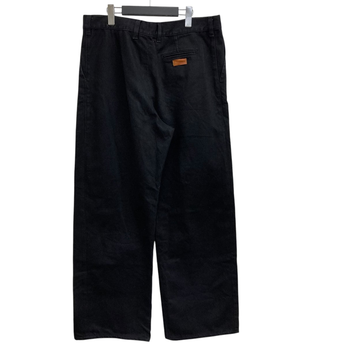 Cristaseya BLACK DENIM PLEATED TROUSERSデニムパンツ 古着・中古-2枚目のアイテム画像