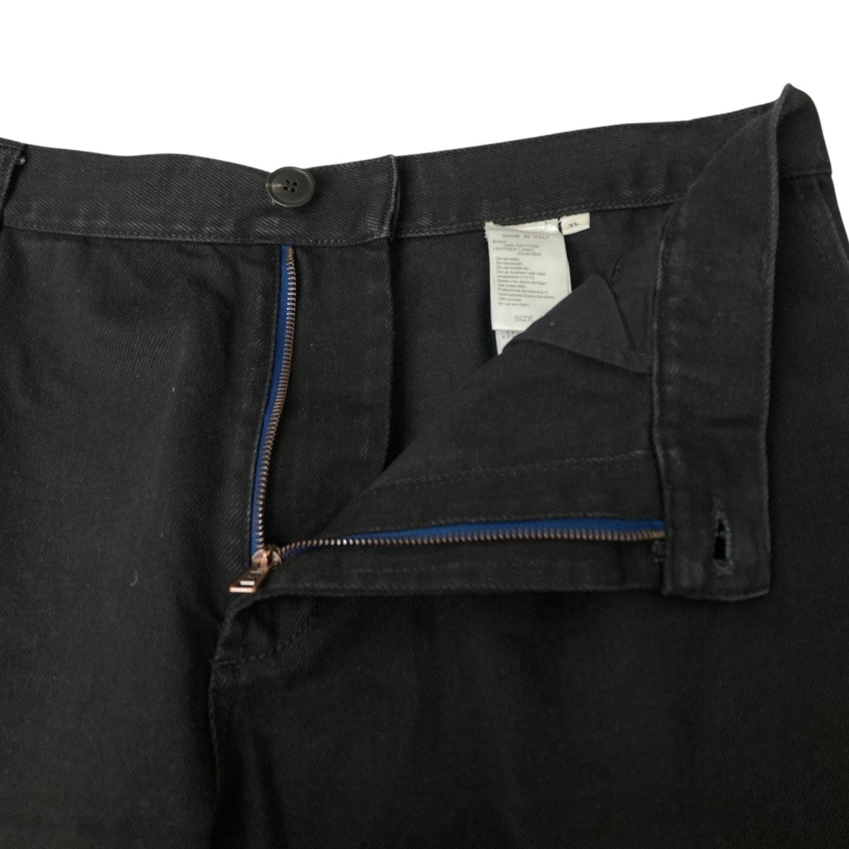 Cristaseya BLACK DENIM PLEATED TROUSERSデニムパンツ 古着・中古-4枚目のアイテム画像