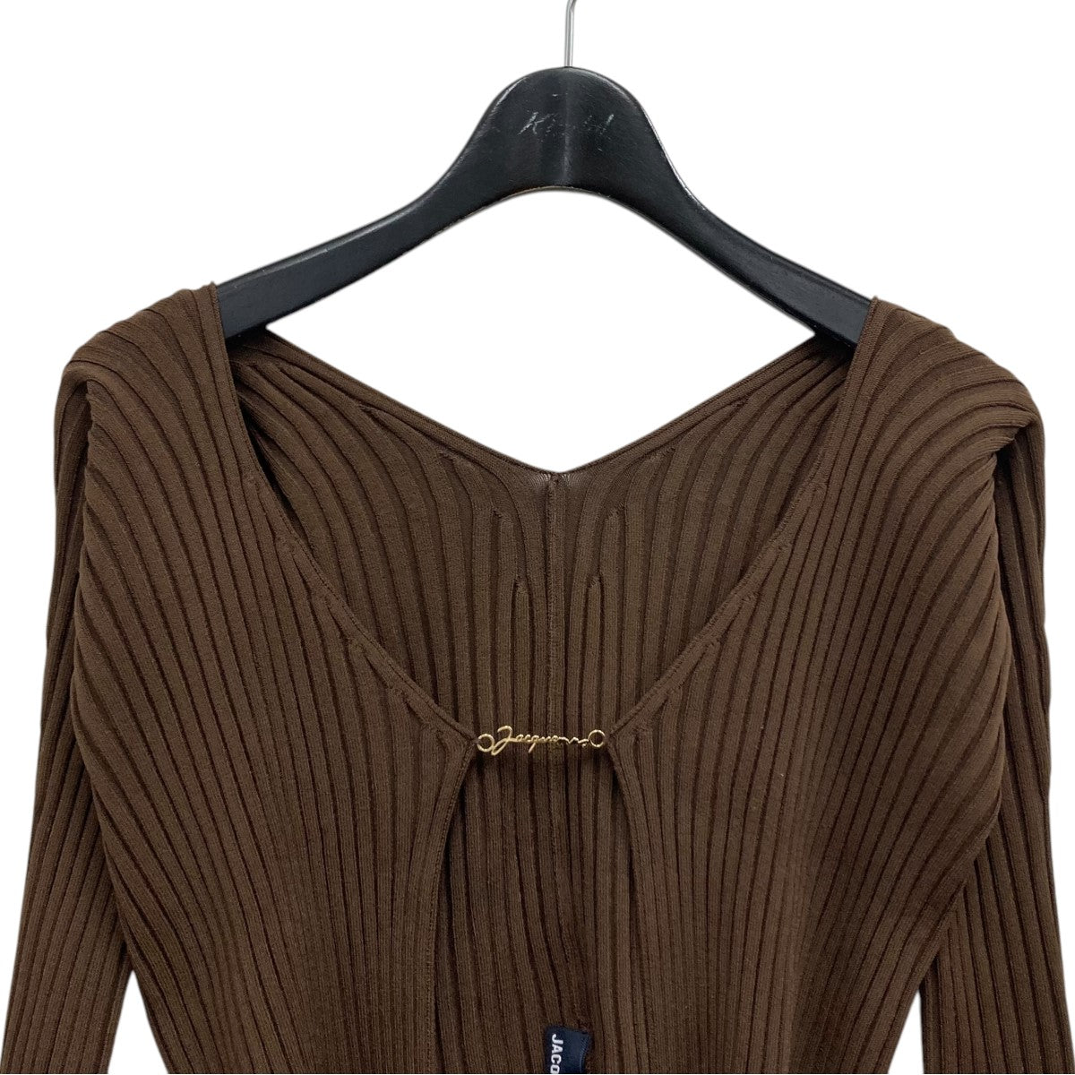 ジャックムス JACQUEMUS プレートカーディガン ブラウン サイズ：36 JACQUEMUS(ジャックムス) プレートカーディガン ブラウン サイズ