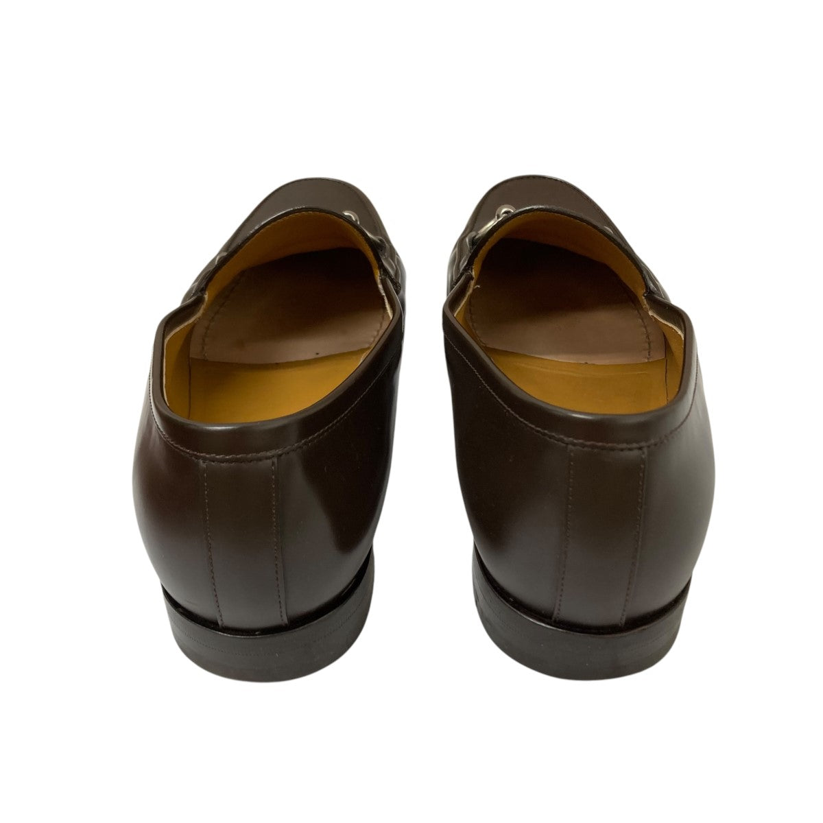 GUCCI グッチ ホースビット ブラウン レザー ローファー 6 1/2 グッチ ホースビット 1953〕メンズ ローファーブラウン レザー