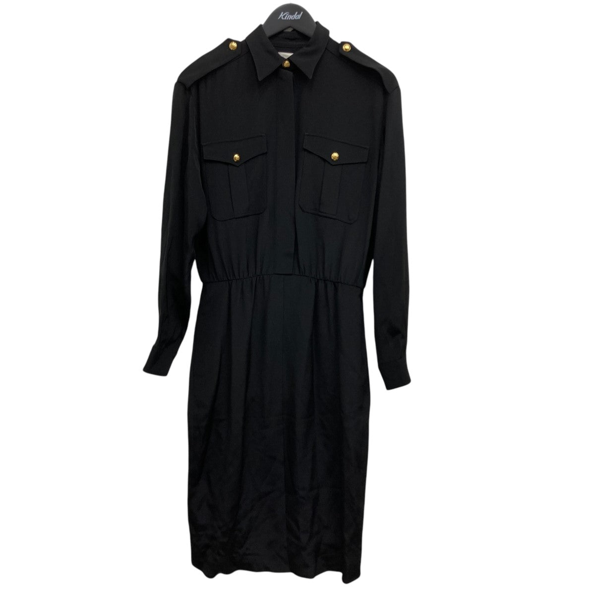 CELINE(セリーヌ) 【gathered midi dress in silk georgette】花