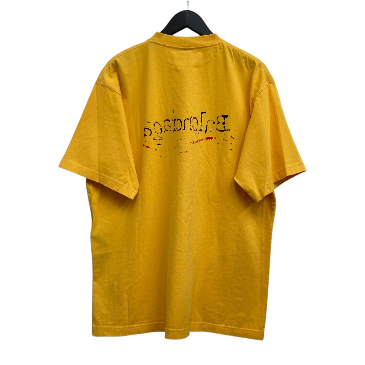 BALENCIAGA バレンシアガ ロゴ Tシャツ イエロー レディース 19年 BALENCIAGA バレンシアガ ロゴ Tシャツ イエロー レディース 19