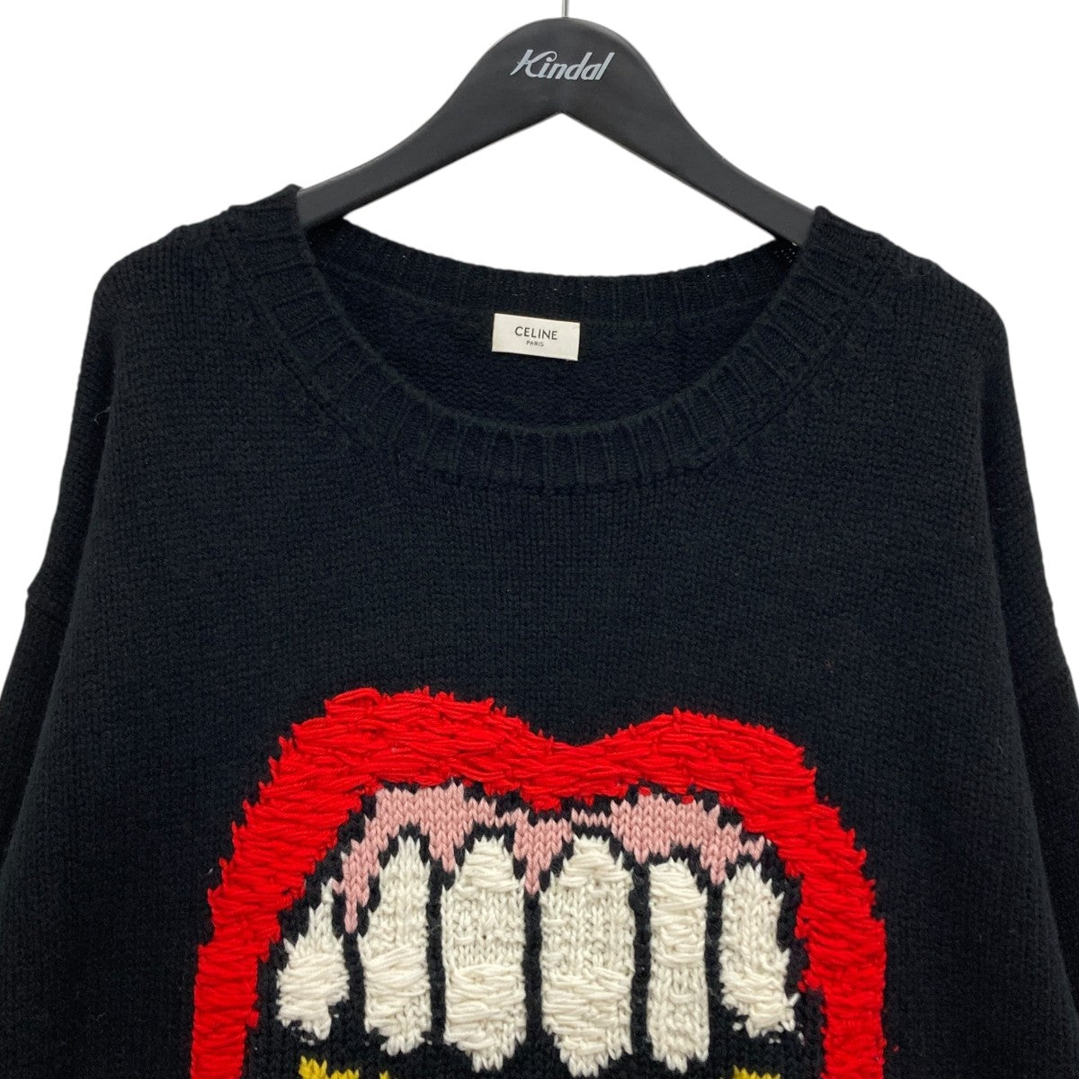 CELINE / マウスロゴ/ニット・セーター(厚手)/S/ウール/BLK/2A04L714M// CELINE(セリーヌ) マウスロゴニット 2A04L714M ブラック サイズ M