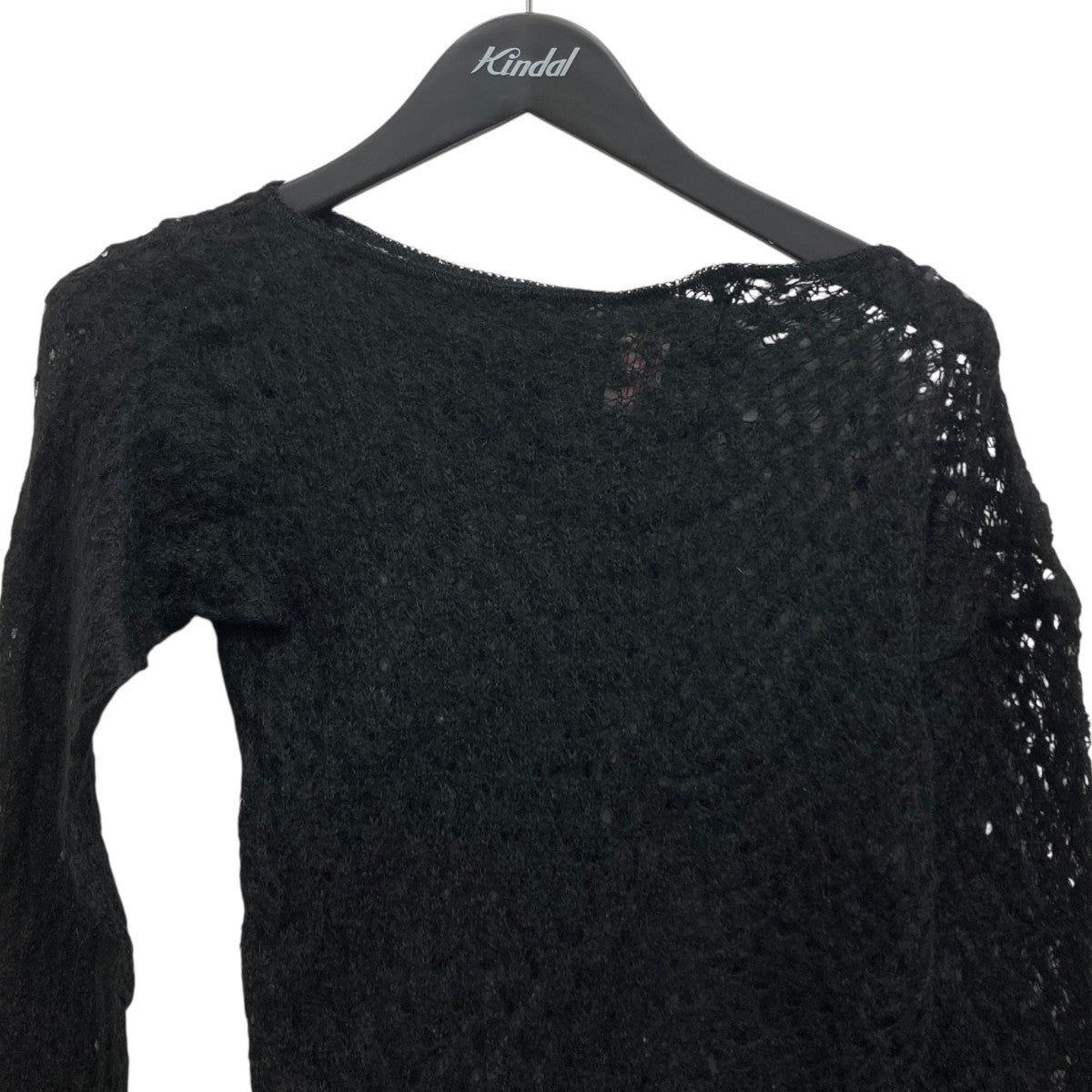FETICO Mole knitted jumper black FETICO】 Embroidered straight