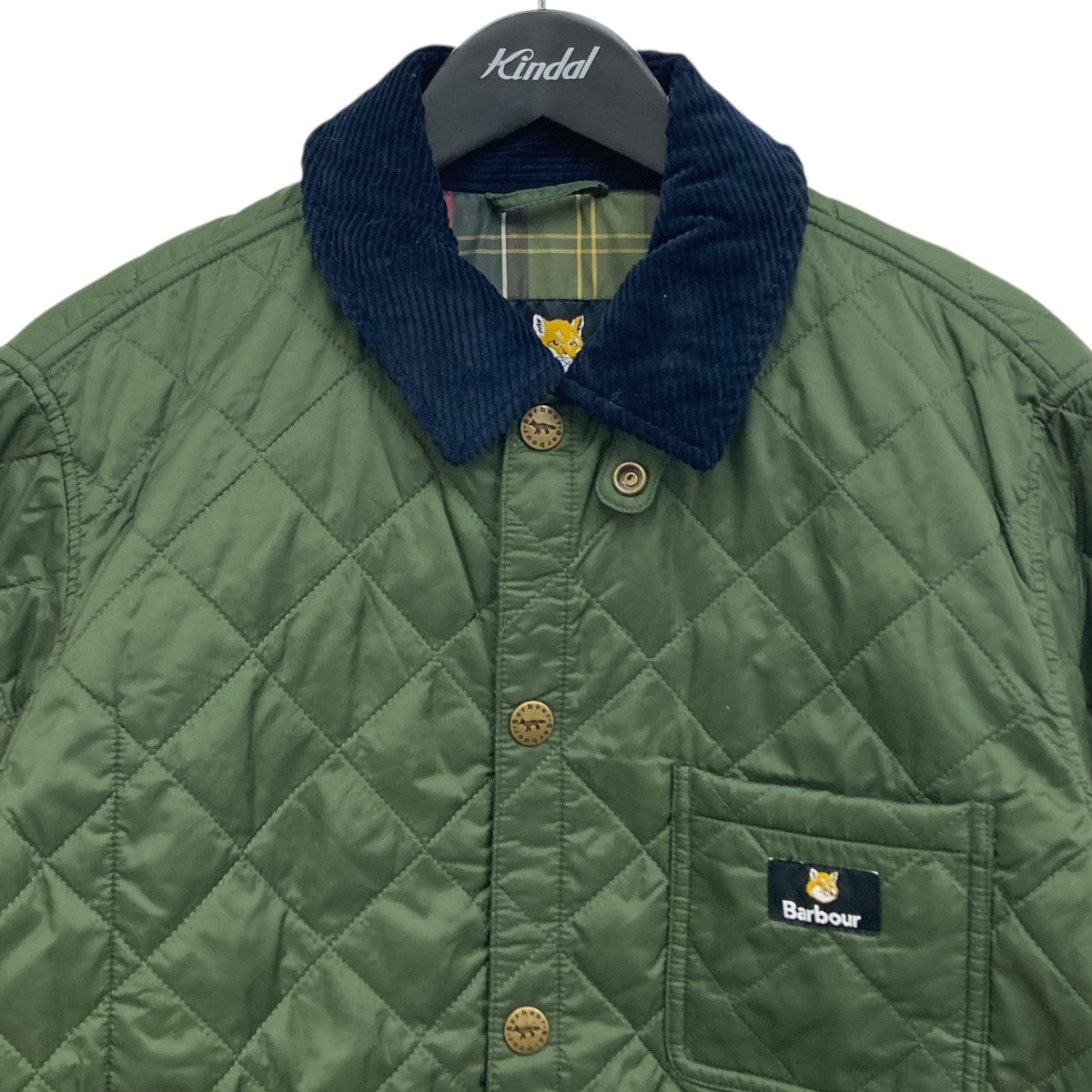 MAISON KITSUNE×Barbour キルティングジャケット MQU1735 グリーン