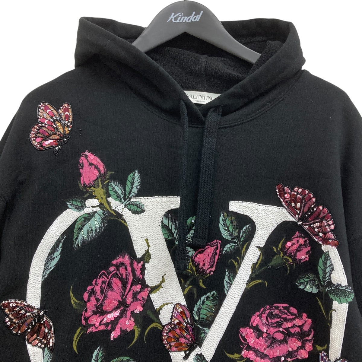 VALENTINO(ヴァレンチノ) 21AW 薔薇刺繍ロゴスウェット WB3MF10D6L1