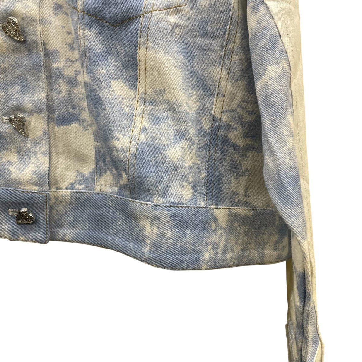 With Love Silver Heart Denim JacketデニムジャケットLM23SJA09001
