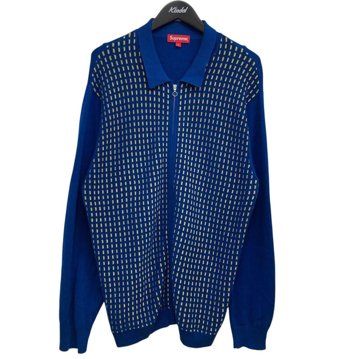 Dashes Zip Up Knit Poloニットポロシャツ