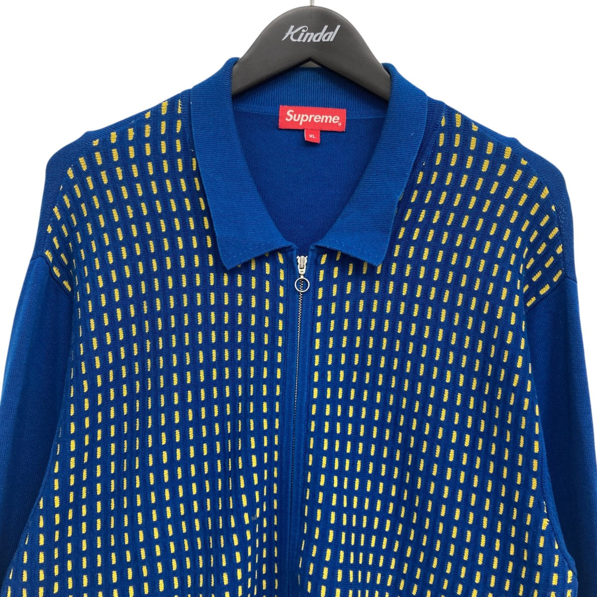 Dashes Zip Up Knit Poloニットポロシャツ