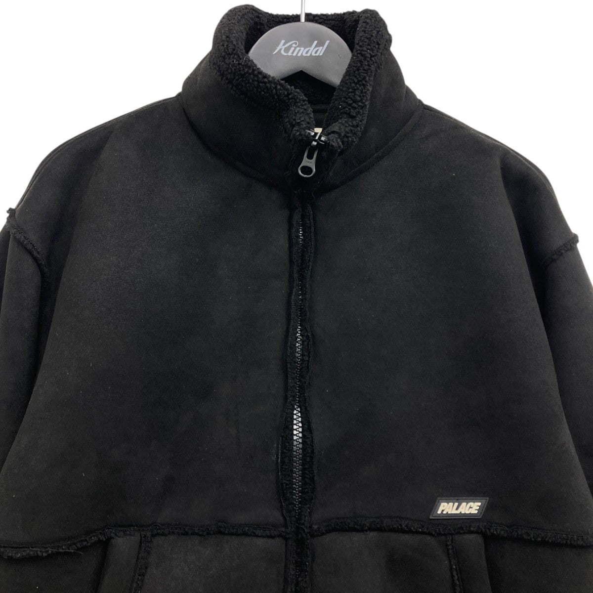 PALACE(パレス) SHERPA FAUX SUEDE FUNNELボアジャケット ブラック