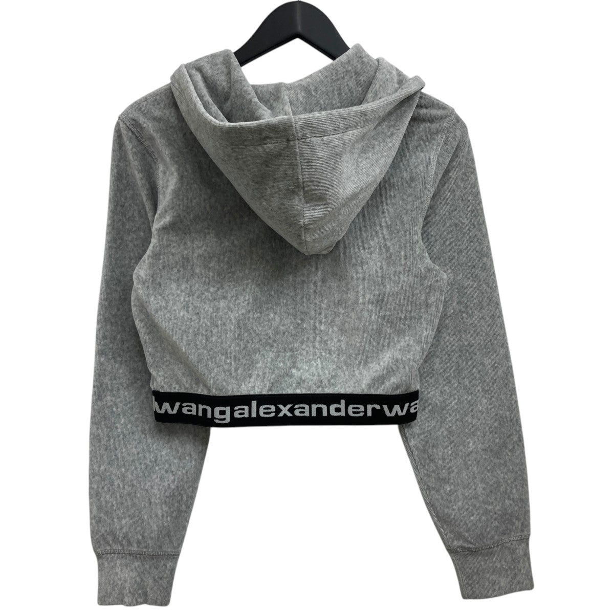 Alexander Wang クロップド ベロア パーカー Alexander Wang クロップド パーカー | ピンク | FARFETCH JP
