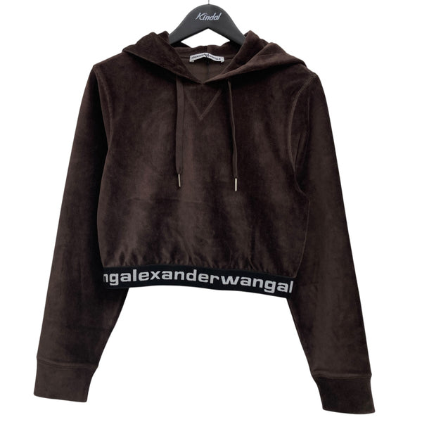 Alexander Wang クロップド ベロア パーカー Alexander Wang クロップド ベロア パーカー 中古・古着通販