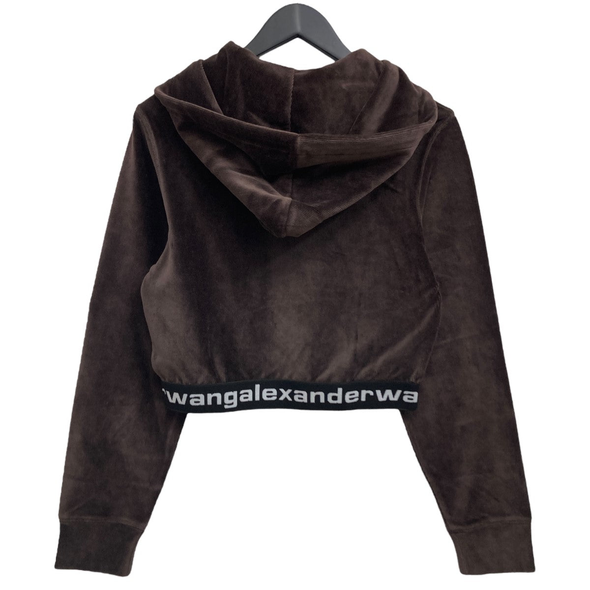 Alexander Wang クロップド ベロア パーカー T by ALEXANDER WANG(ティーバイアレキサンダーワン) クロップド