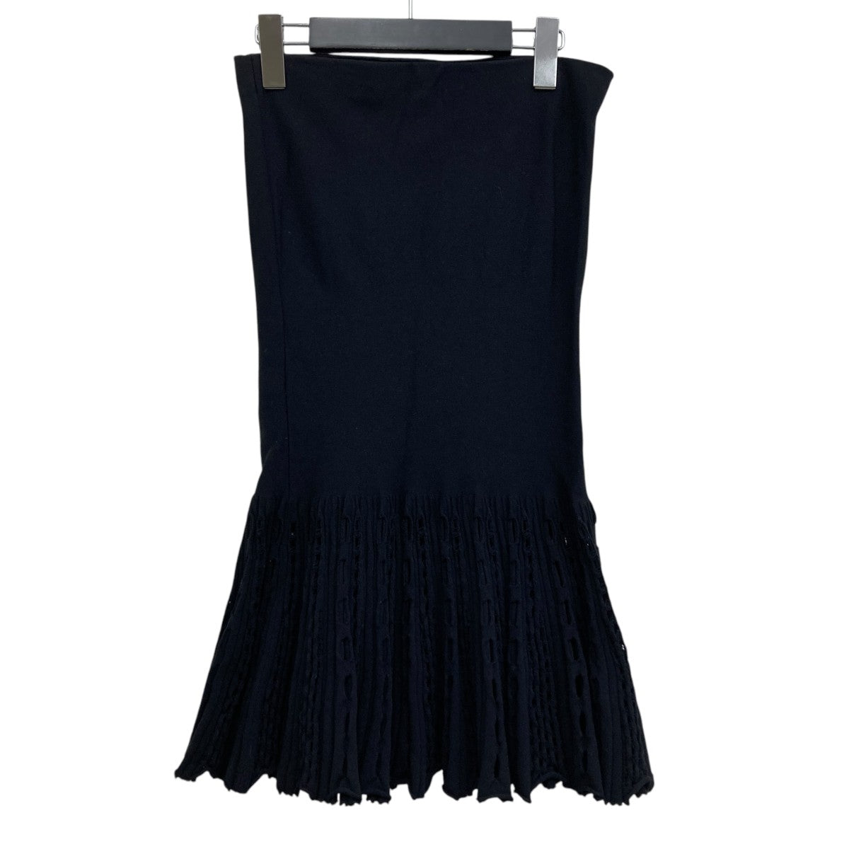 yo BIOTOP(ヨー ビオトープ) Knit pleats mini dress ドレス EEE