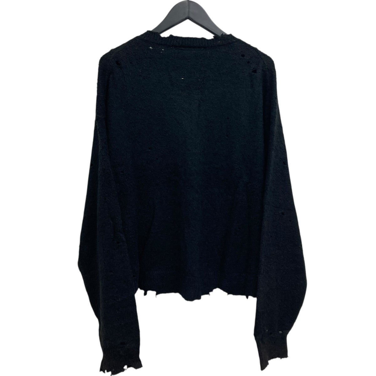 SHU様　新品　未使用　plus otoha 黒 ニットケープ プラスオトハ Ｍ Maison MIHARA YASUHIRO(メゾンミハラヤスヒロ) ダメージプル
