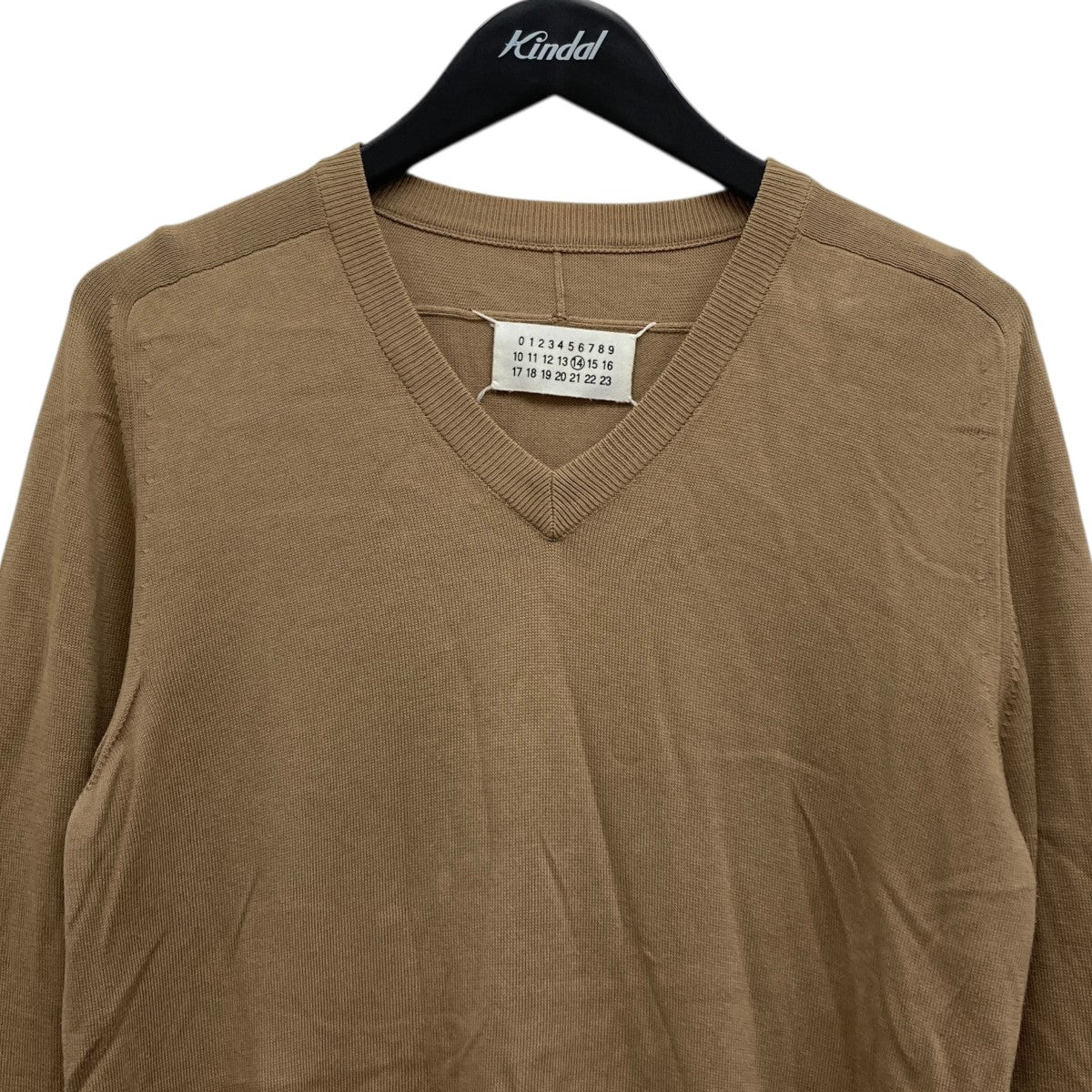 Margiela マルジェラ カーディガン ニット ベージュ エルボーパッチ Margiela マルジェラ カーディガン ニット ベージュ エルボーパッチ