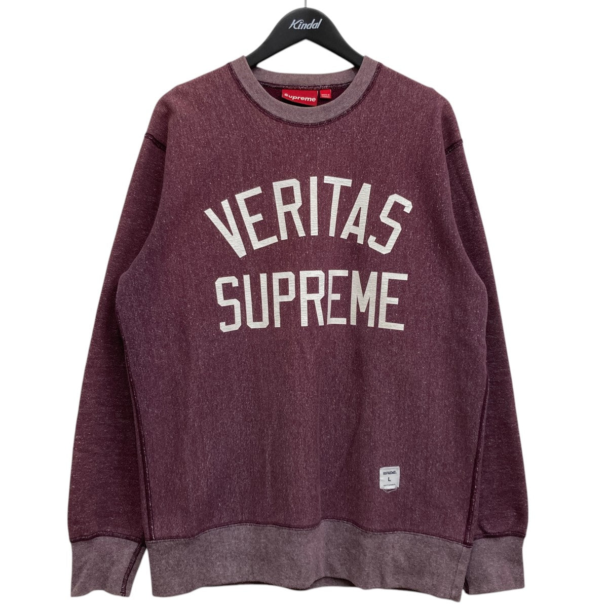 Supreme(シュプリーム) 08AWVERITASトレーナー バーガンディー Supreme(シュプリーム) 08AWVERITASトレーナー バーガンディー