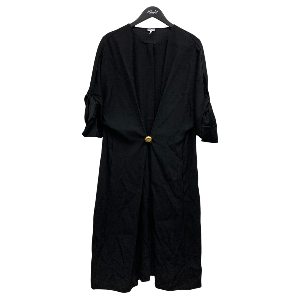 LOEWE ロエベ ミドル丈コート ブラック 38 Belted coat in wool and cashmere Black - LOEWE