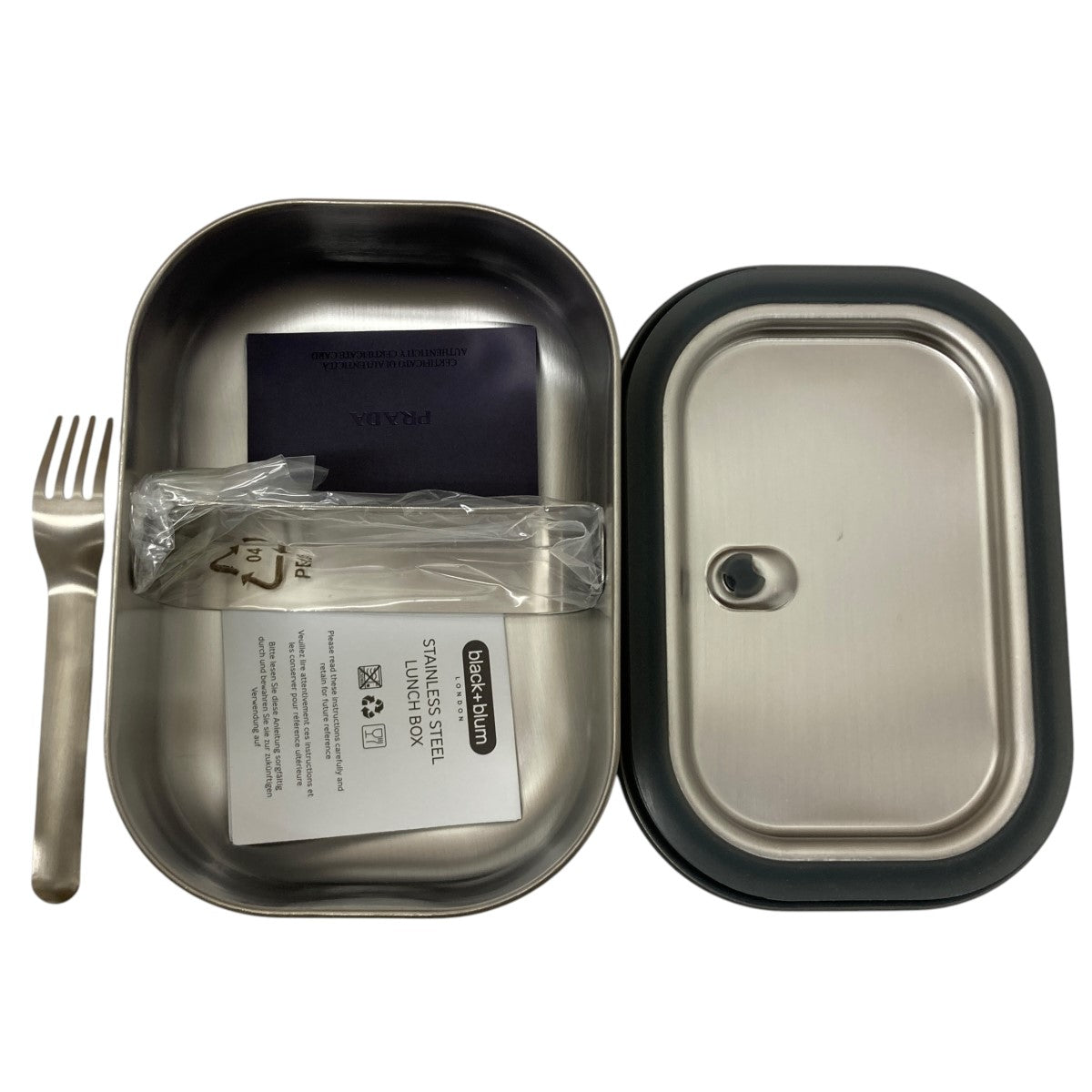 PRADA×black+blum 1.0L弁当箱 シルバー サイズ 1.0L|【公式 PRADA×black+blum 1.0L弁当箱 シルバー サイズ 1.0L|【公式