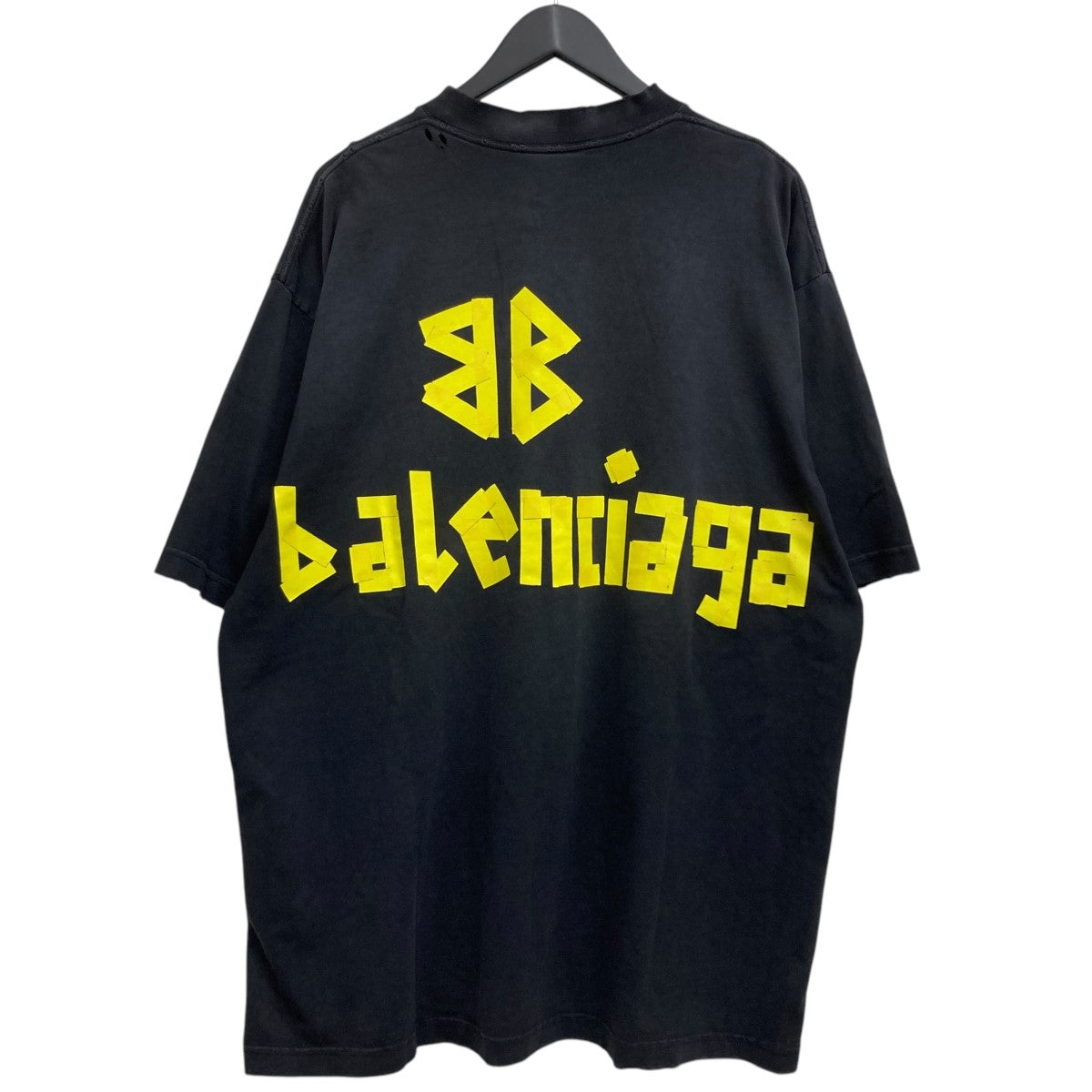 BALENCIAGA(バレンシアガ) 23SS ユーズド加工 テープロゴ T BALENCIAGA(バレンシアガ) 23SS ユーズド加工 テープロゴ T