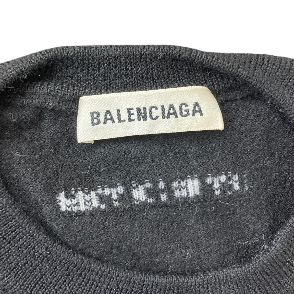 バレンシアガ BALENCIAGA オーバーサイズニット サイズXS 美品 BALENCIAGA(バレンシアガ) ニット ブラック サイズ XS｜【公式
