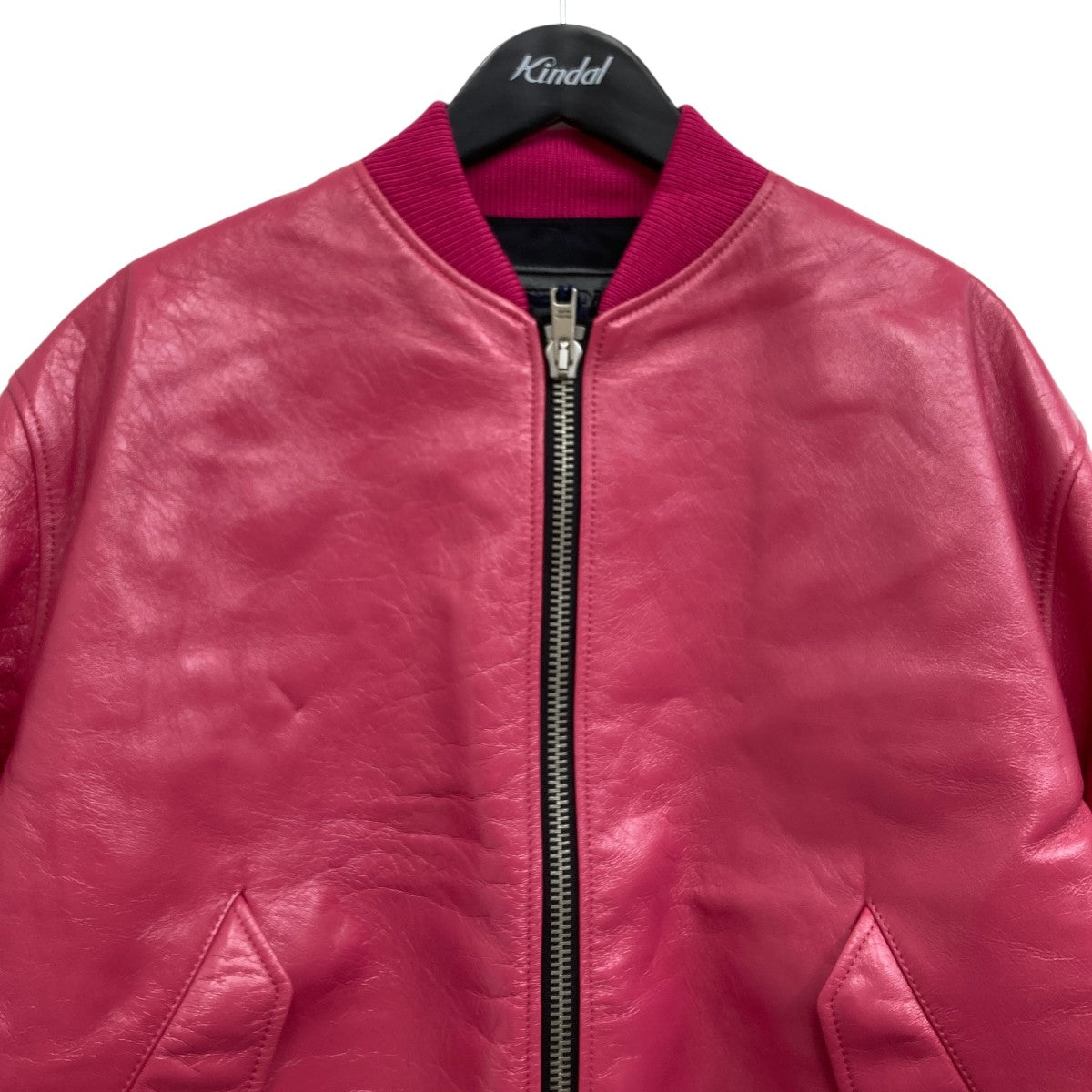 PRADA(プラダ) ナッパレザー ボンバージャケット ジップアップブルゾン