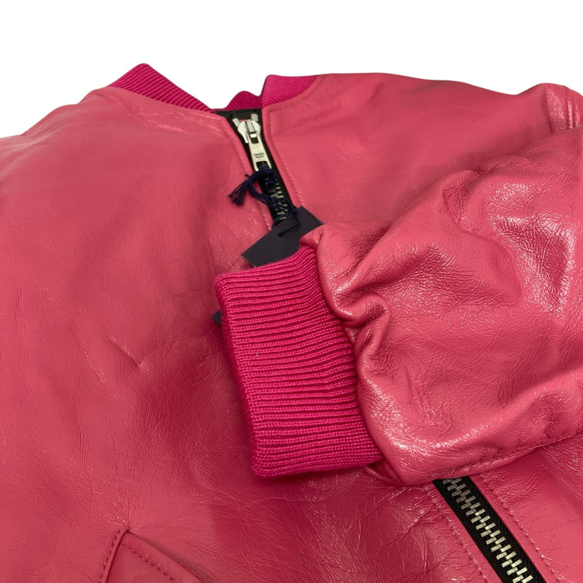 PRADA(プラダ) ナッパレザー ボンバージャケット ジップアップブルゾン