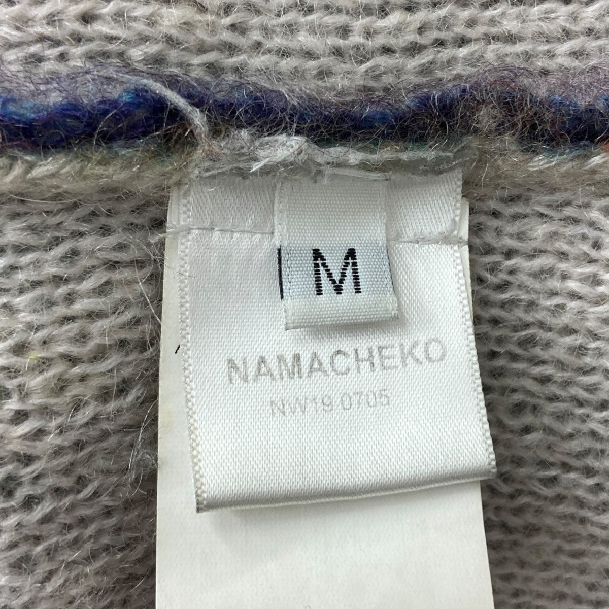 NAMACHEKO(ナマチェコ) 19AWクルーネックニット マルチカラー サイズ M