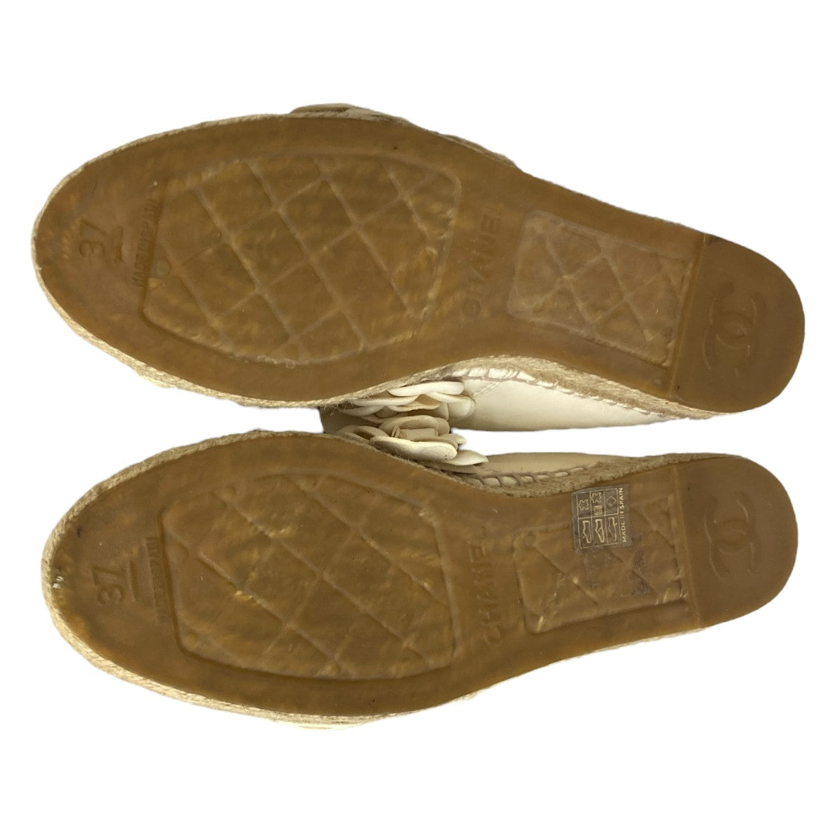 CHANEL(シャネル) エスパドリーユ サンダル ホワイト サイズ 37