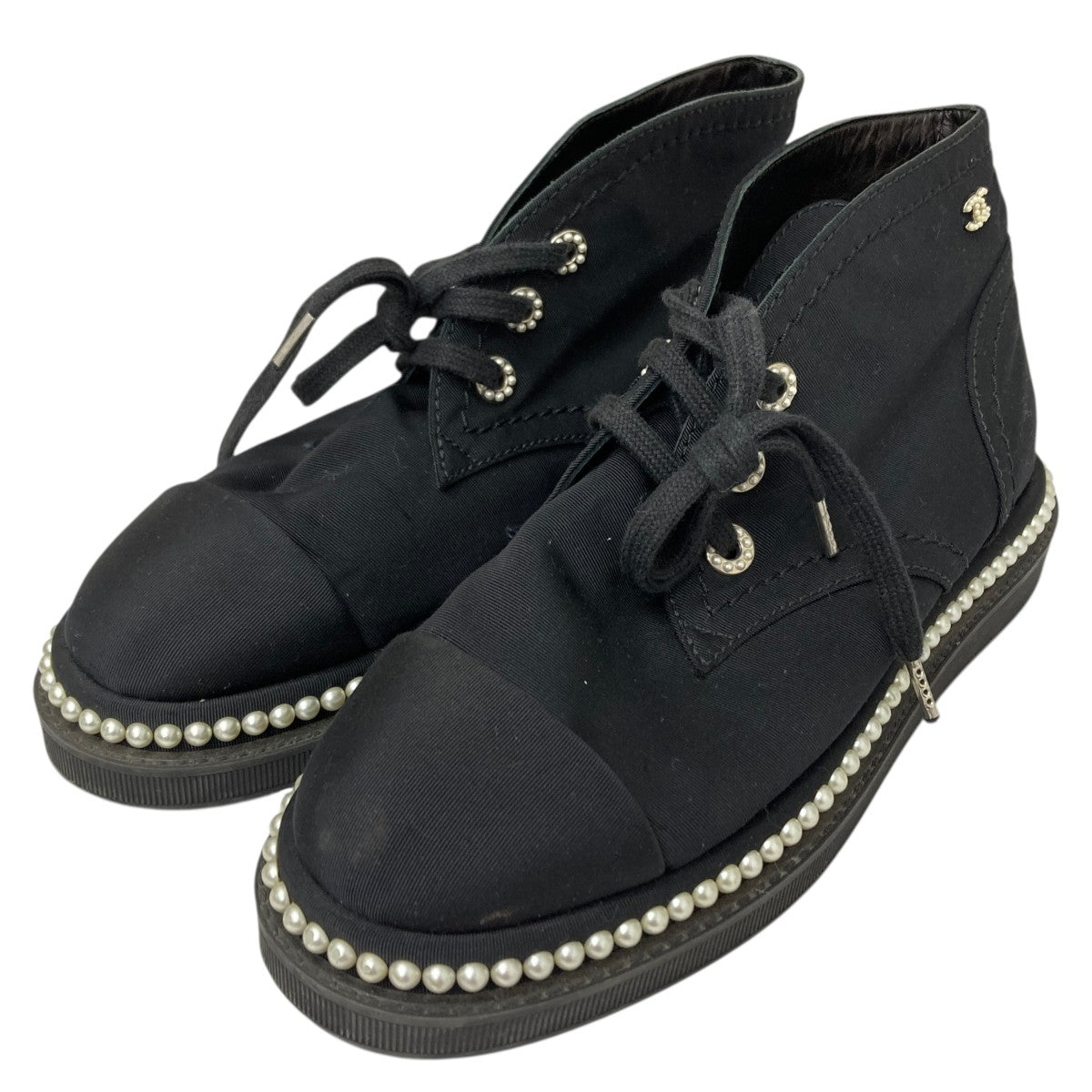 美品 シャネル CHANEL 36 1/2 アンクルストラップ オープントゥ 黒 130115_1_l.webp