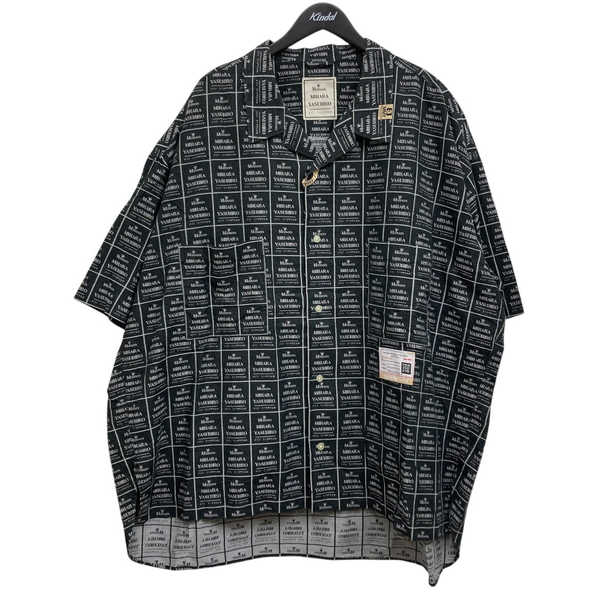 【Mihara Yasuhiro】　ダメージワイシャツ　46サイズ MIHARA YASUHIRO(ミハラヤスヒロ) / 21SS/ダメージ加工半袖