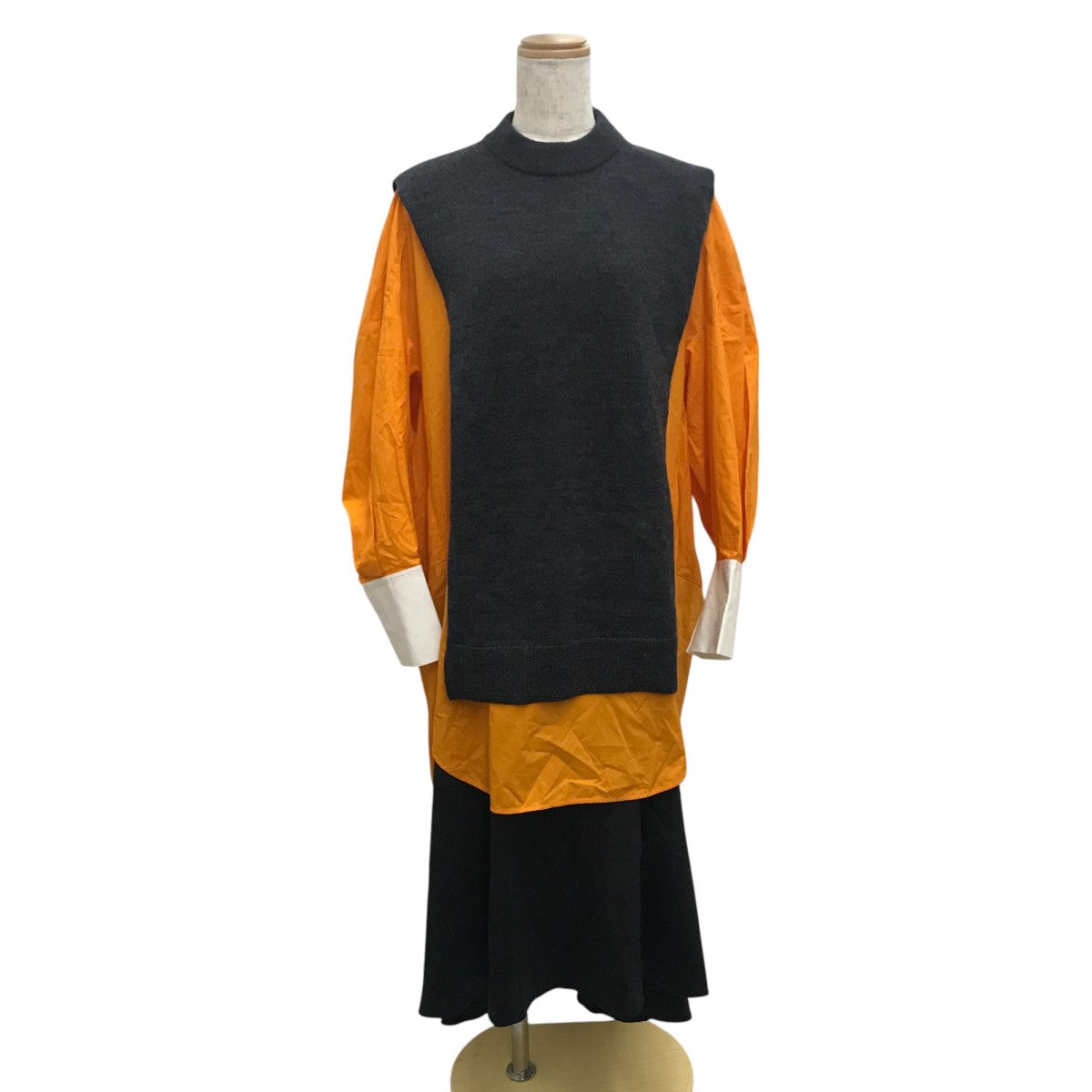 enfold シャツワンピース 25SS】ENFOLD エンフォルド / NO-SLEEVES LONG SHIRT / シャツ