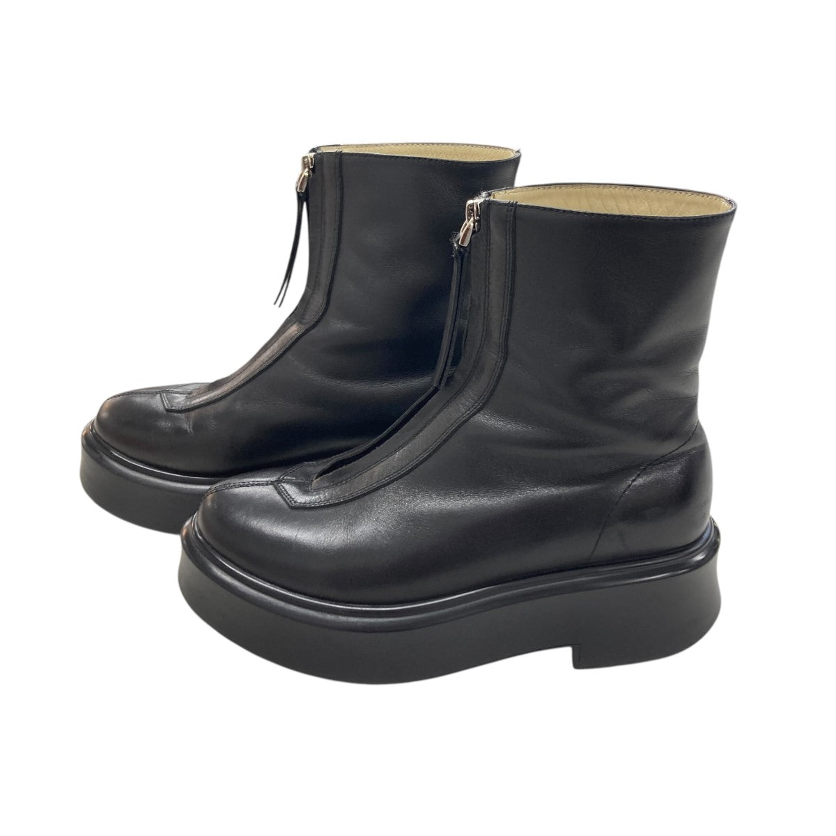 THE ROW(ザロウ) ZIPPED BOOT ジップブーツ F1144-L64R ブラック