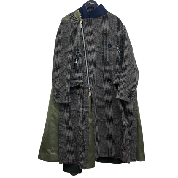 sacai(サカイ) 異素材ドッキングパールディテールロングコート 20