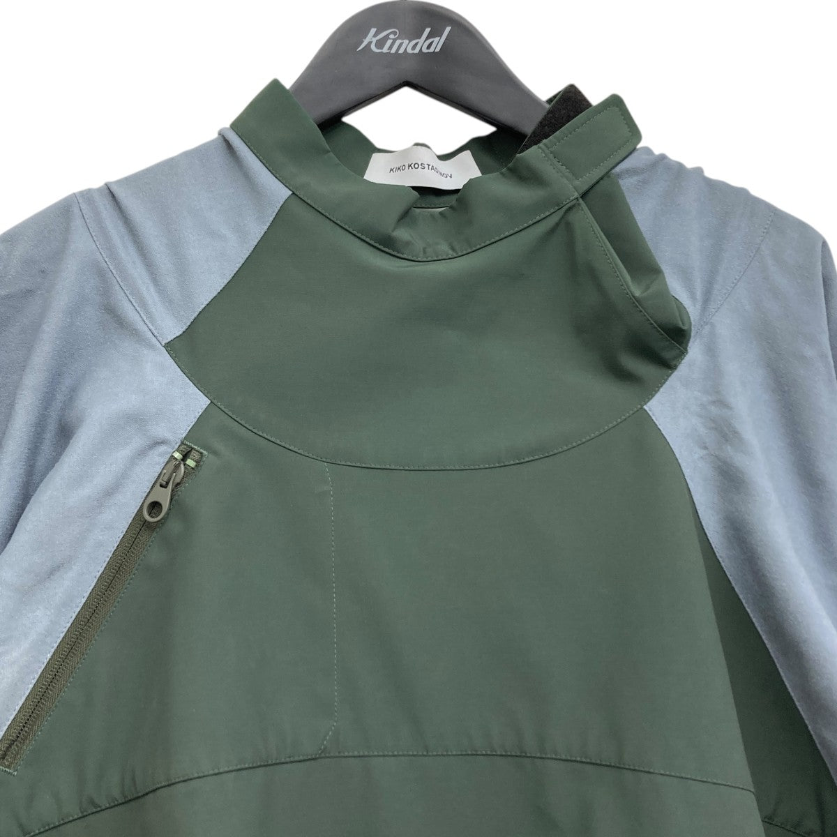 り*く様 00s キココスタディノフ似 オリーブグリーン ストライプ ニット Kiko Kostadinov(キココスタディノフ) 18AW ベスト グリーン