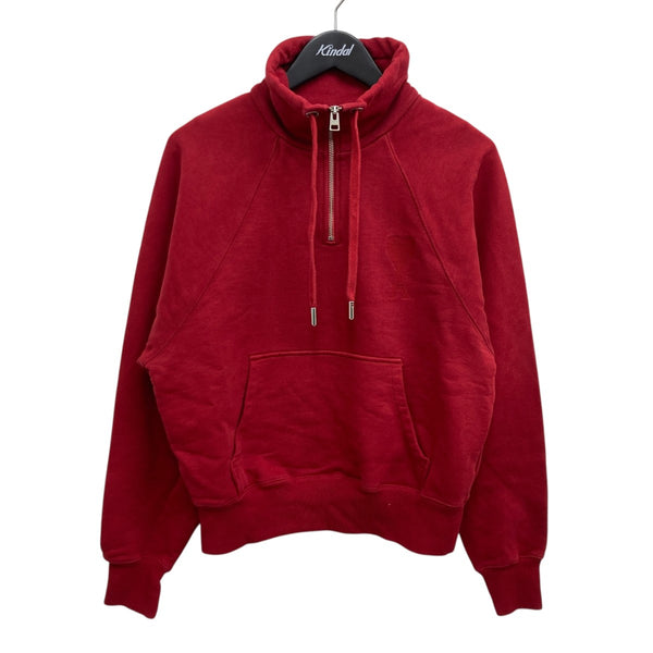 【美品】アミパリス　AMIPARIS グレー ハーフジップスウェット 美品】アミパリスAMIPARIS グレー ハーフジップスウェット