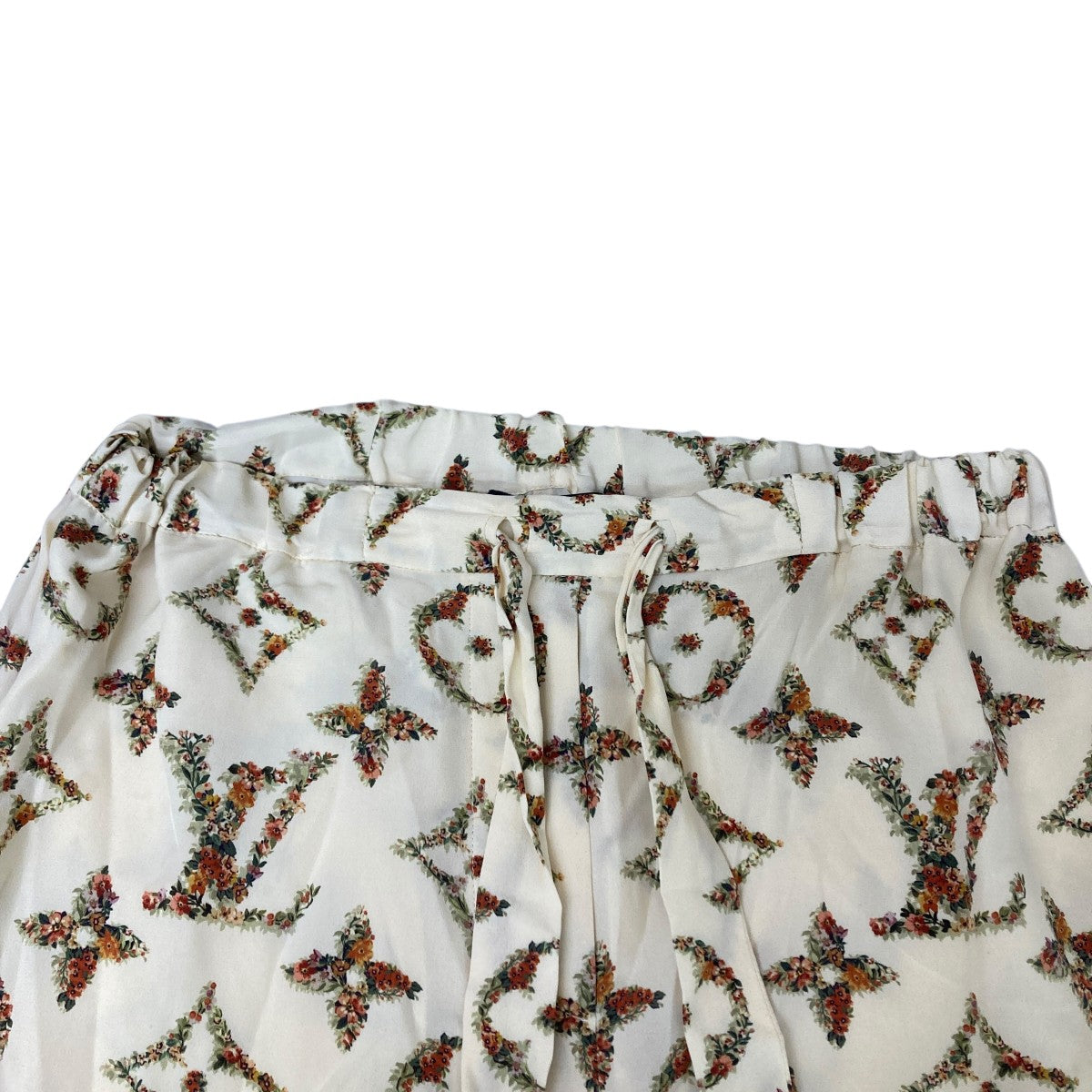 ぐる 本物 ルイヴィトン シワ加工 花柄 フローラル パンツ 34 茶系 LOUIS VUITTON - 本物 美品 ルイヴィトン レオパード柄 パンツ
