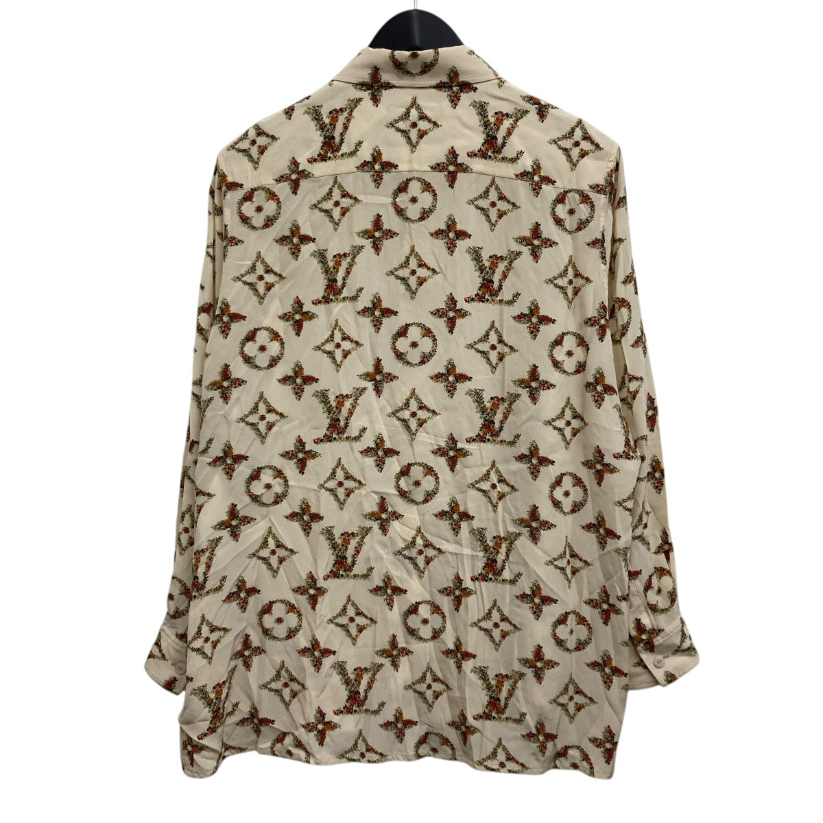 LOUIS VUITTON モノグラムフローラルシルクシャツ 古着・中古-2枚目のアイテム画像