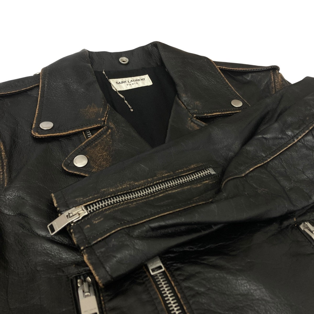 サンローラン　フリンジレザージャケット ミランダ・カーはサンローランを愛用！ラムレザーのフリンジレザー