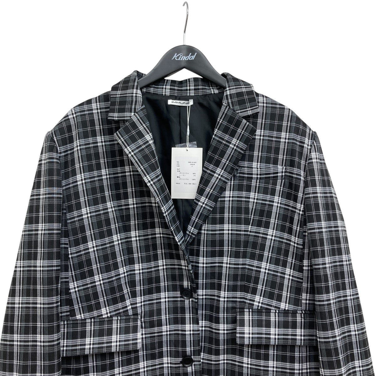 over jacketチェックテーラードジャケット