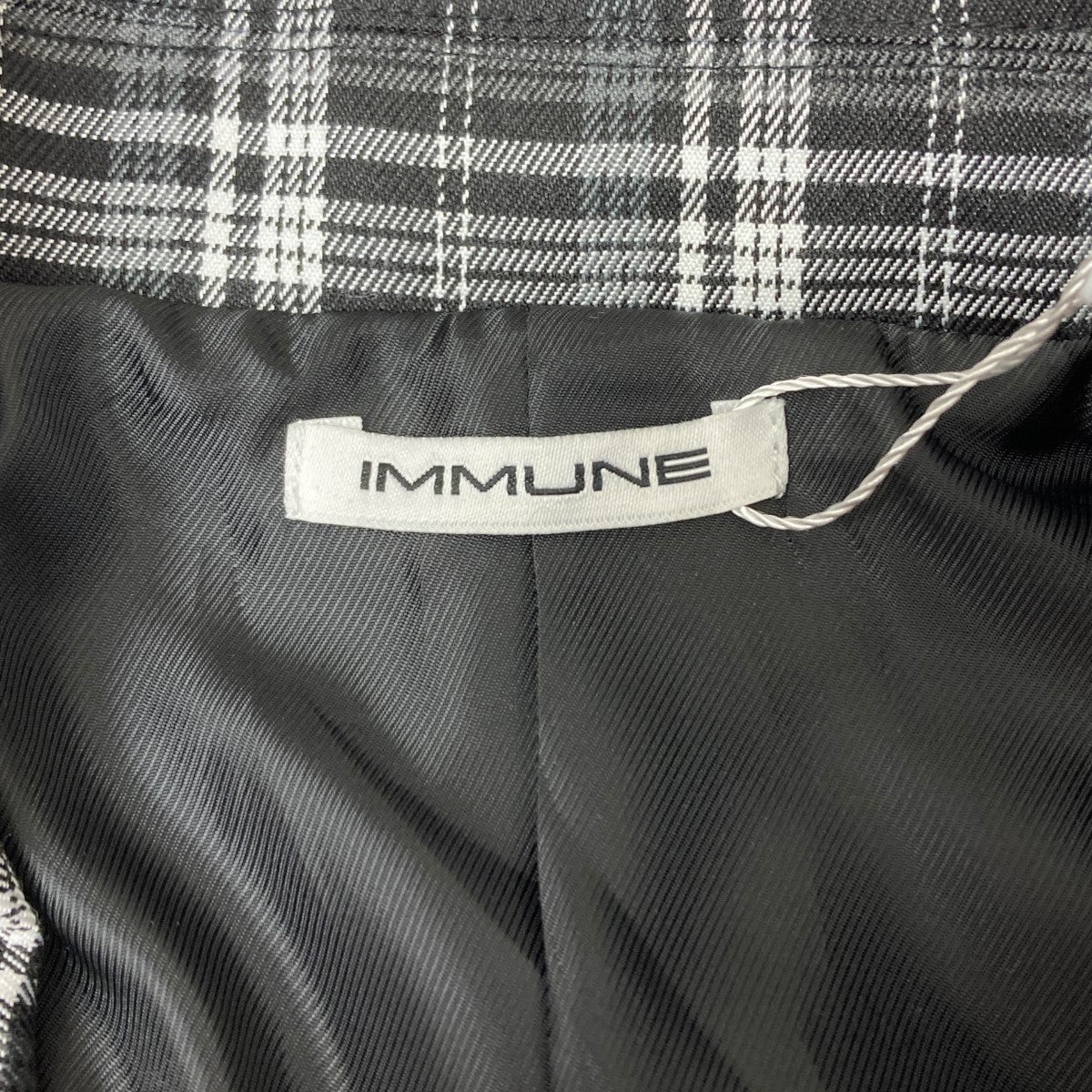 IMMUNE over jacketチェックテーラードジャケット 古着・中古-7枚目のアイテム画像