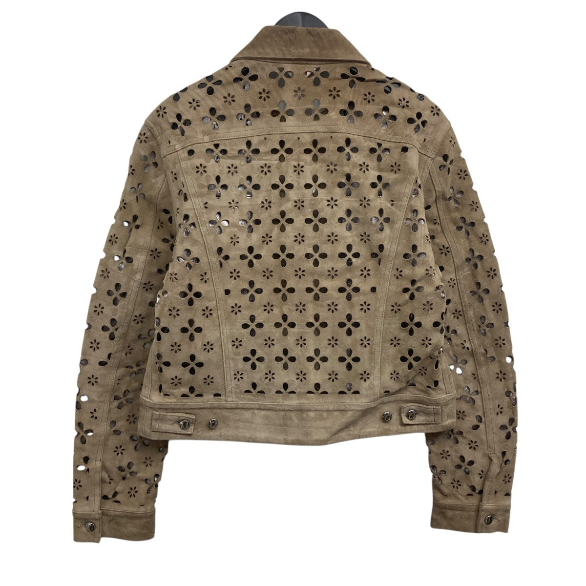 MASU(エムエーエスユー) FLOWER-CUT LEATHER TRUCKER JACKET フラワー