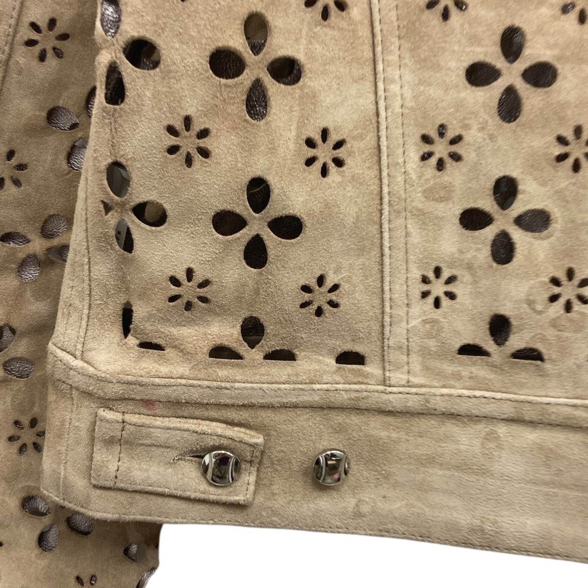 MASU(エムエーエスユー) FLOWER-CUT LEATHER TRUCKER JACKET フラワー