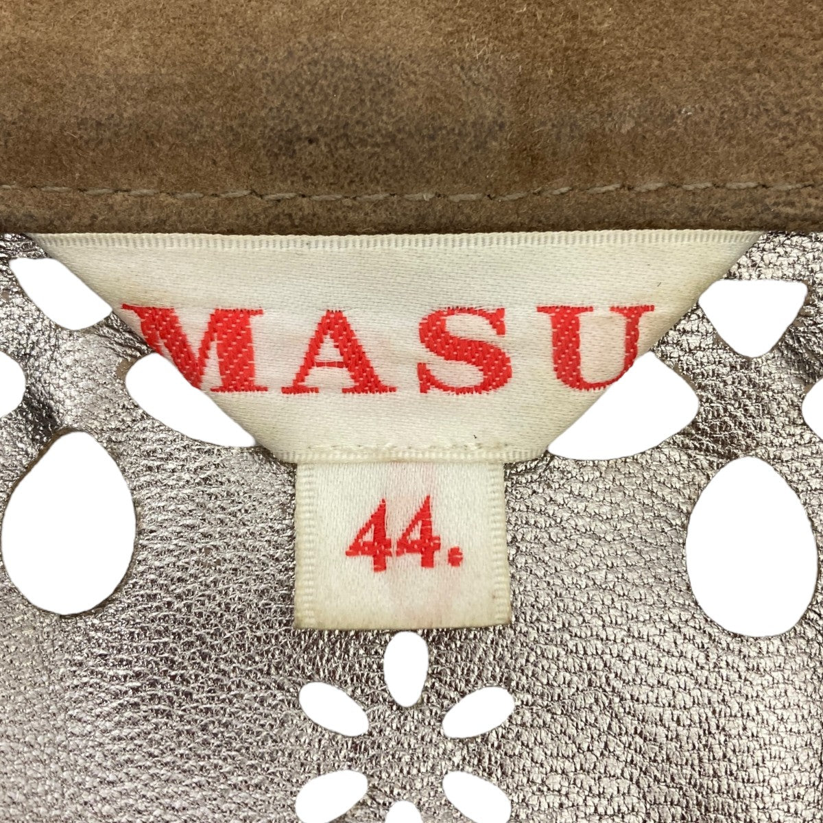 MASU(エムエーエスユー) FLOWER-CUT LEATHER TRUCKER JACKET フラワー