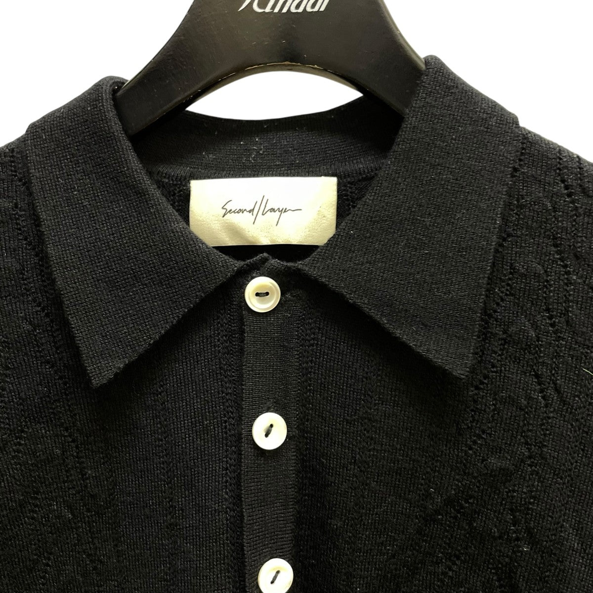 secondlayer ニットポロシャツ SECOND／LAYER(セカンドレイヤー) 23SSニットポロシャツSS23