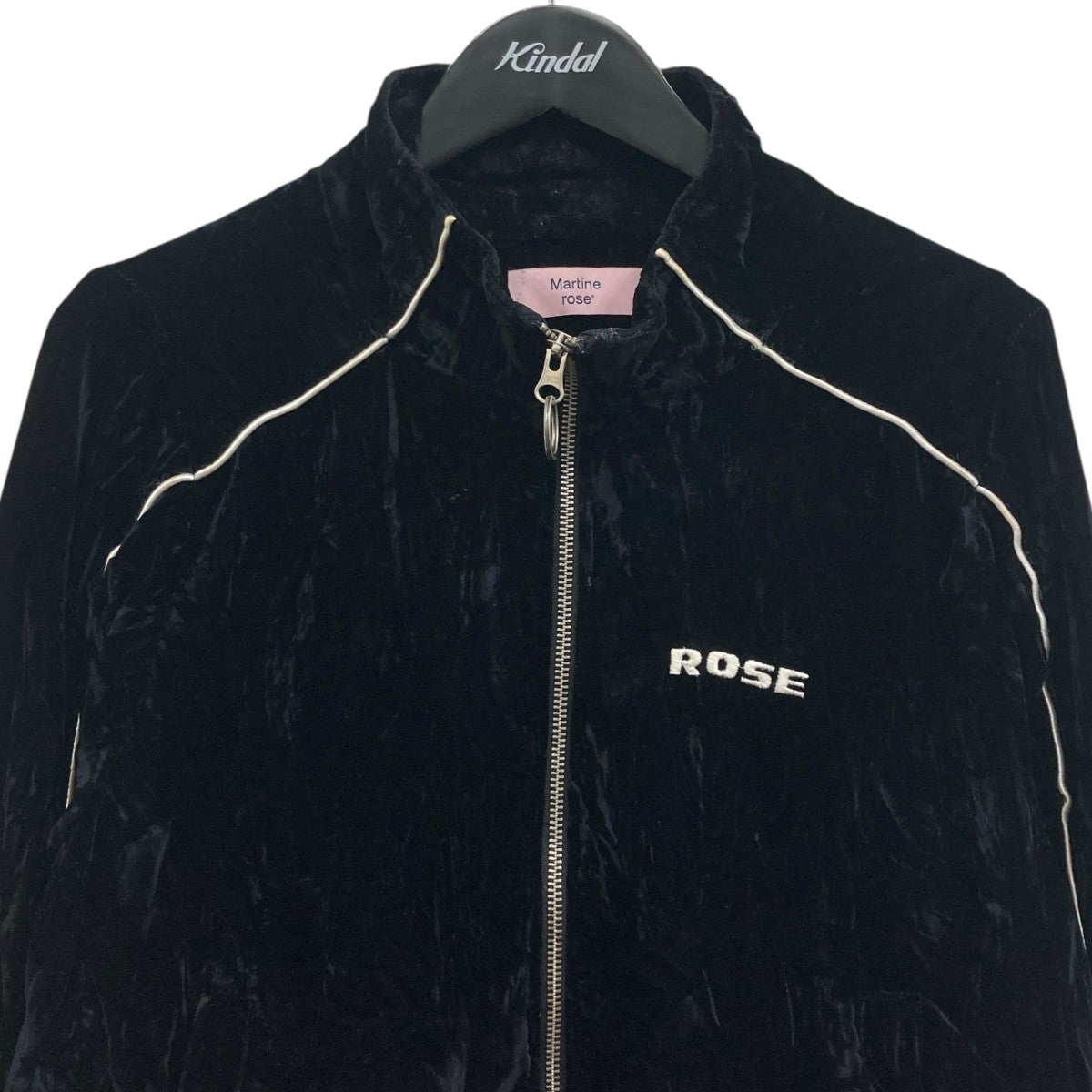 Martine Rose 24ss velour jacket black Shrunken Track Jacket