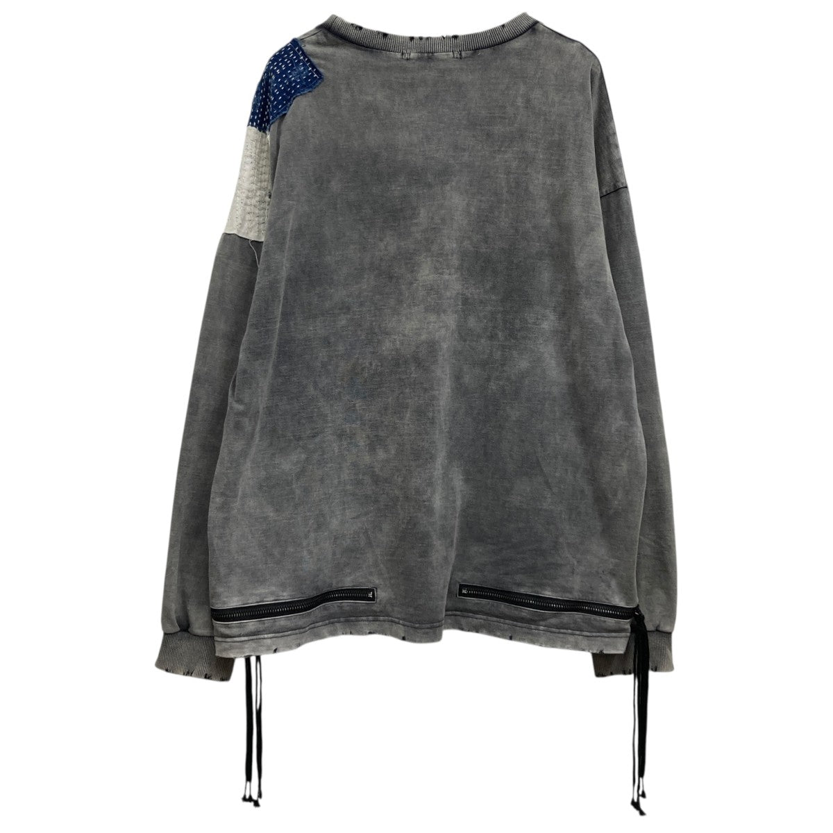 DAMAGE PATCH L S T-SHIRT クルーネックスウェット